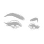 Sablon sticker de perete pentru salon de infrumusetare - J090L - Make-up & Eyelashes Silver